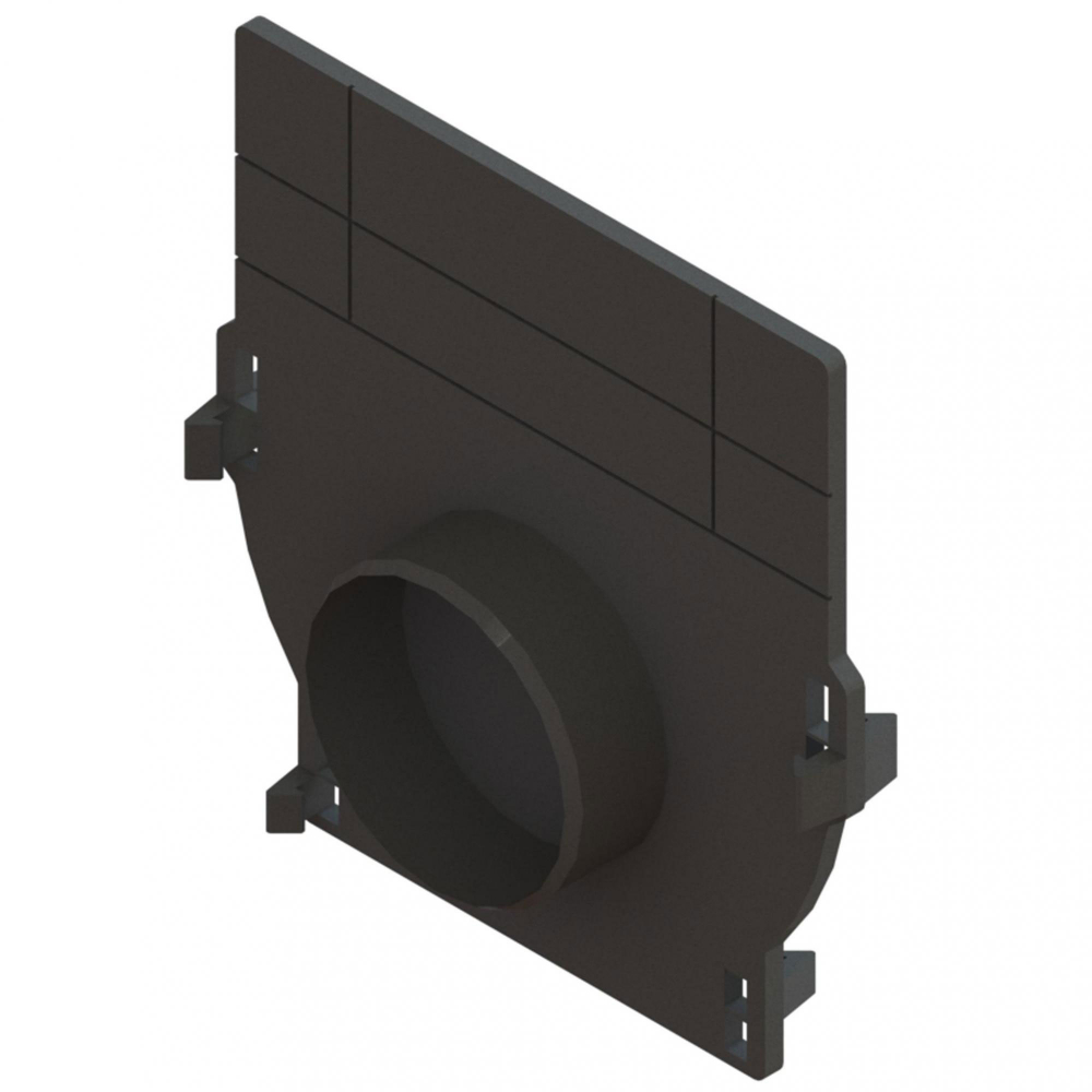 Placa capat din polipropilena model BASE, cu stut pentru rigola LN100 Hext.120 - Vodaland gama Drain [1]