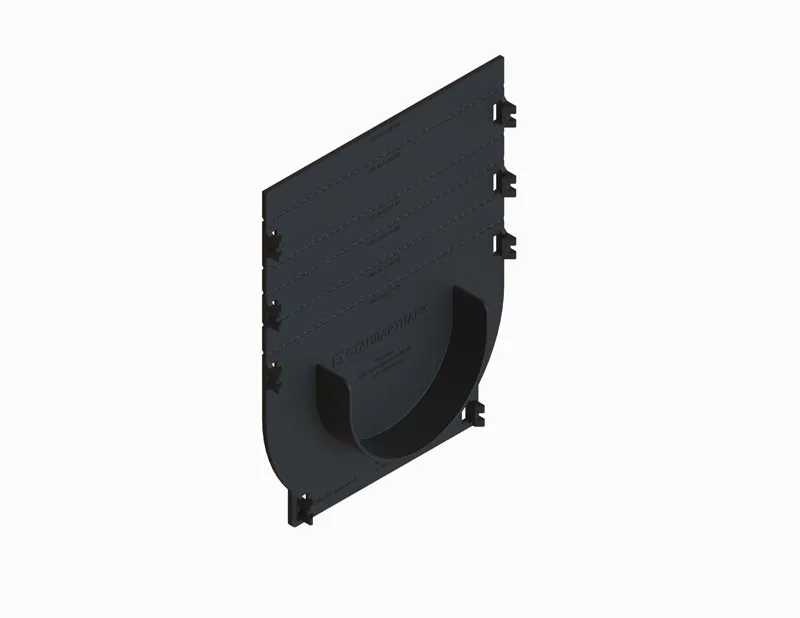 Placa capat din polipropilena model BASE, pentru rigola LN100 Hext.120 - Hext.200 - Vodaland gama Drain [1]