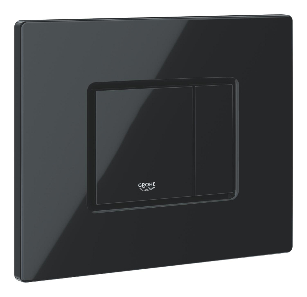 Placa de actionare Grohe Skate Cosmopolitan de perete placa, dubla actionare, verticala sau orizontala, 156 x 197 mm, pt rezervoare Rapid SL si gd 2, negru lucios [2]