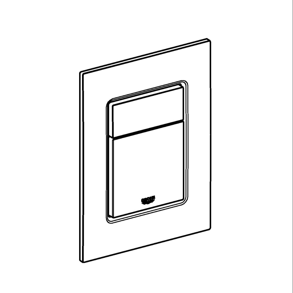 Placa de actionare Grohe Skate Cosmopolitan de perete placa marimea S, dubla actionare, 130 x 172 mm, verticala, negru [9]