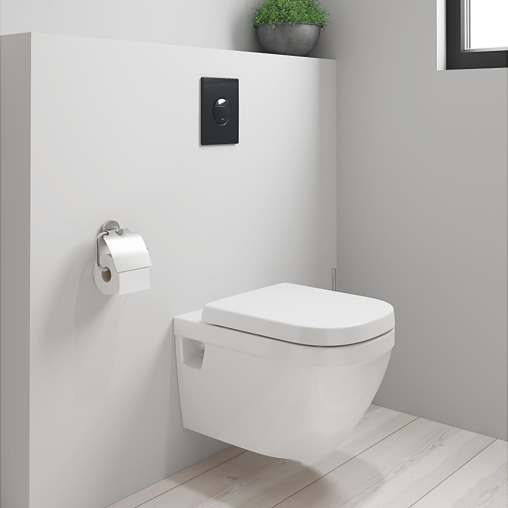 Placa de actionare WC Grohe Nova Cosmopolitan, dubla spalare, reversibila, 156 x 197 mm, negru [4]