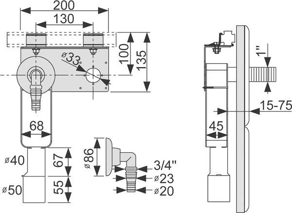 Element de racordare masina de spalat compatibil TECEprofil (fara fitting) [2]