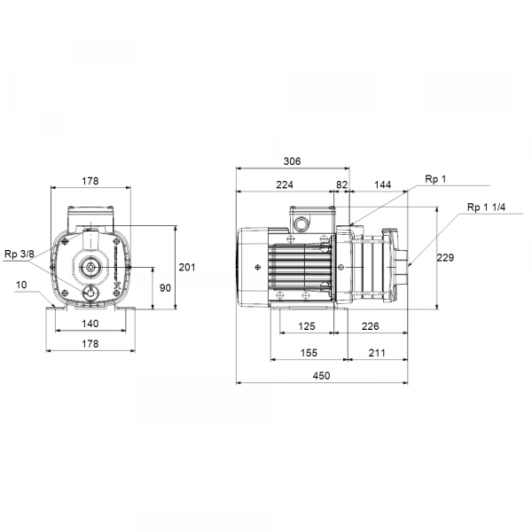 Pompa centrifuga multietajata, 1.3 Kw, 4.7 m³/h, 230V, inaltime de pompare 46.5 m, Grundfos CM 5-6 [2]