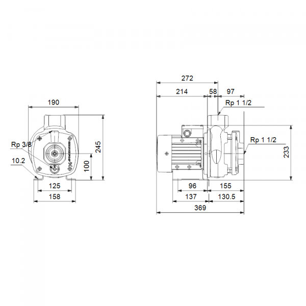 Pompa centrifuga multietajata, 0.67 Kw, 10 m³/h, 230V, inaltime de pompare 13.7 m, Grundfos CM 10-1 [2]