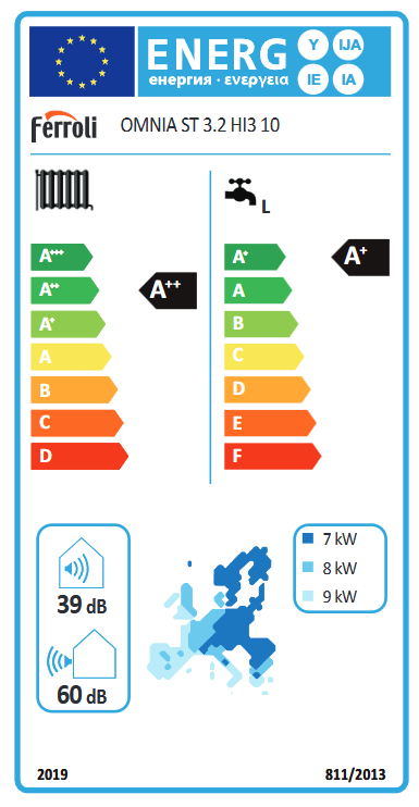 Pompa de caldura aer-apa split 10 kw cu boiler intergrat de 190 litri Ferroli OMNIA ST 3.2 HI3 10 [3]