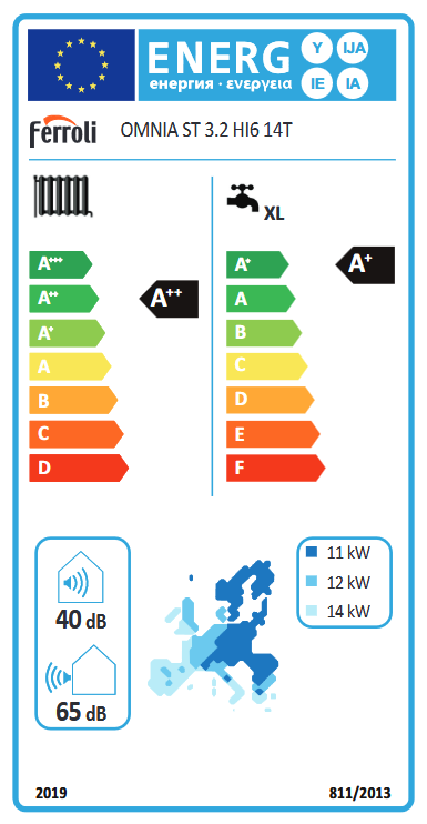 Pompa de caldura aer-apa split 14 kw trifazata cu boiler intergrat de 240 litri Ferroli OMNIA ST 3.2 HI6 14T [3]