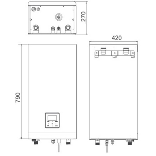 Pompa de caldura aer-apa split 12.1 kw incalzire / 12 kw racire, monofazata, R32, Hyundai model HYHA-V12W/D2N8-B HYHB-A160/CD30GN8-B [6]