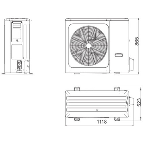 Pompa de caldura aer-apa split 12.1 kw incalzire / 12 kw racire, monofazata, R32, Hyundai model HYHA-V12W/D2N8-B HYHB-A160/CD30GN8-B [5]