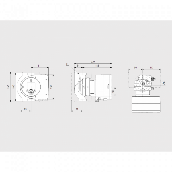Pompa de circulatie electronica, 171 W, 12,6 m³/h, 180 mm., Grundfos MAGNA3 32-100 [3]