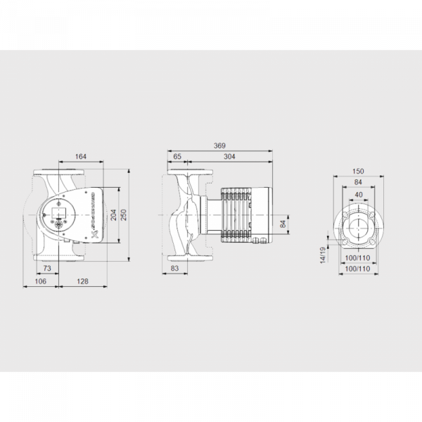 Pompa de circulatie electronica 427 W, 26,5 m³/h, 250 mm, flansa DN40, Grundfos model MAGNA3 40-120 F [3]