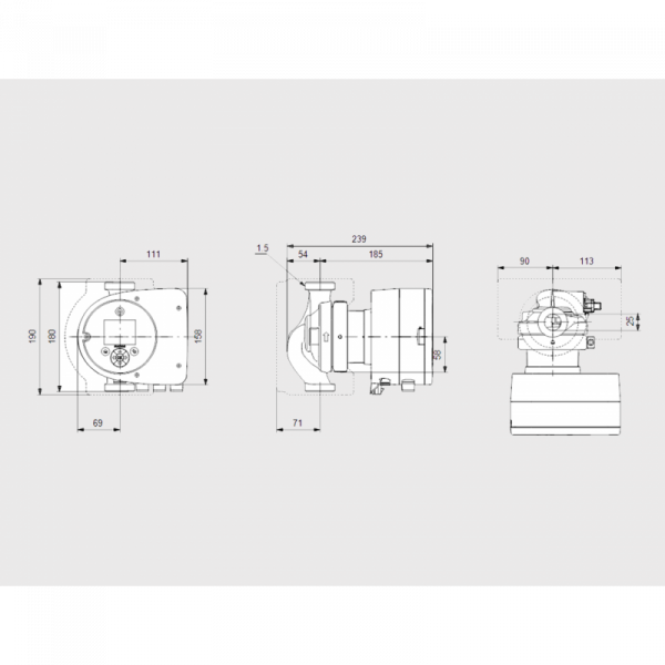 Pompa de circulatie electronica, 84 W, 9,1 m³/h, 180 mm., Grundfos MAGNA3 25-60 [3]