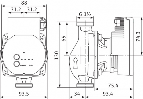 Pompa de circulatie Varios PICO 25/1-7-130, Wilo [2]