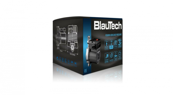 Pompa ridicare presiune panouri solare nepresurizate, corp din inox, Blautech [3]