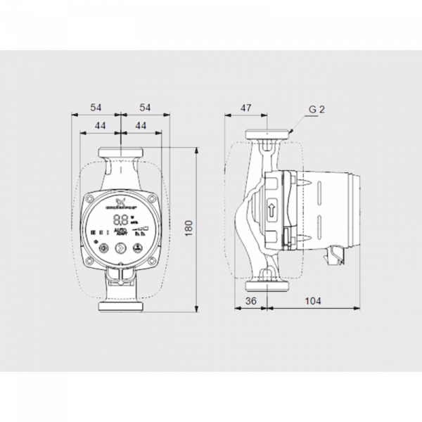 Pompa recirculare 180 mm Grundfos model Alpha2 32-60 180 [2]