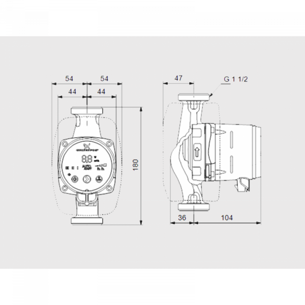 Pompa recirculare 180 mm Grundfos model Alpha2 25-50 180 [2]