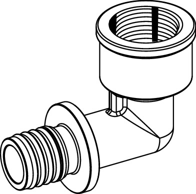 Cot TECEflex din alama standard Ø 20 x 1/2" FI [2]
