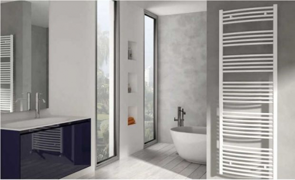 Radiator baie portprosop curbat, Ferroli Talia 400/800 Alb [2]