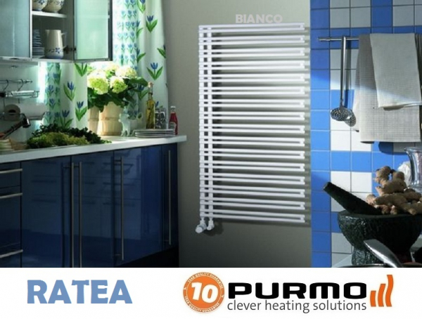 Radiator de baie alb, L=600 x H=1756, Purmo Ratea [2]