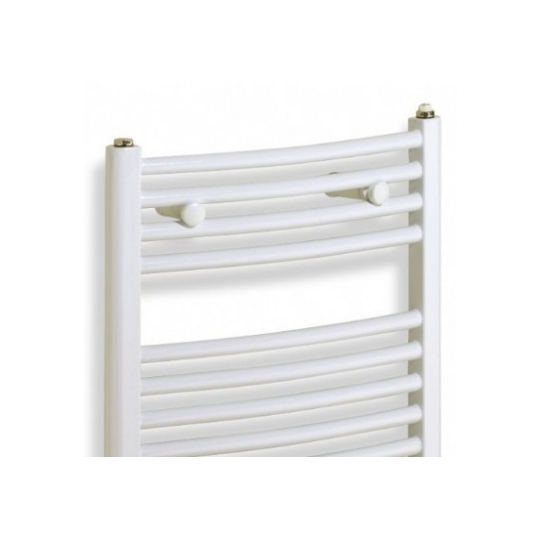 Radiator de baie portprosop alb Elegant 400/800 din otel, curbat cu profil rotund [1]