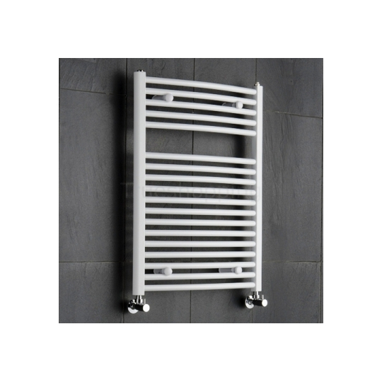 Radiator de baie portprosop alb Elegant 600/800 din otel, curbat cu profil rotund [2]