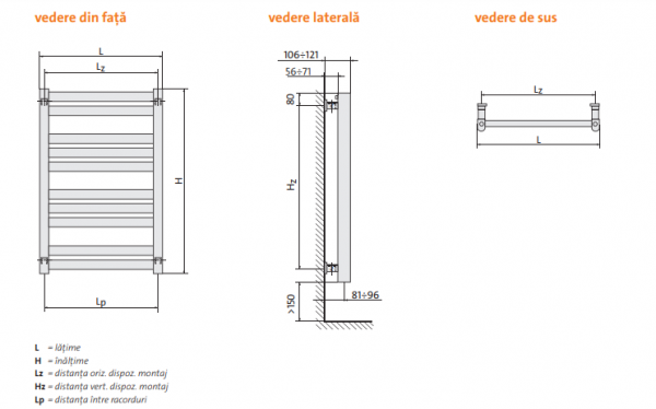 Radiator de baie portprosop, alb,  L=500 x H=700, Purmo Java [4]