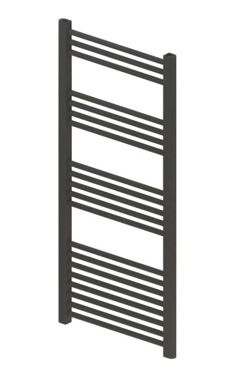 Radiator de baie portprosop negru Elegant 400/1200 din otel, drept cu profil rotund [1]