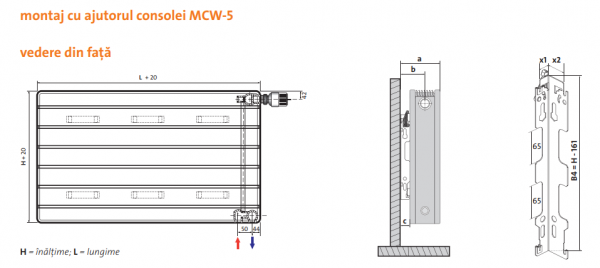 Radiator decorativ orizontal, alb, tip 22, L=1200 x H=750, Purmo Faro H [5]
