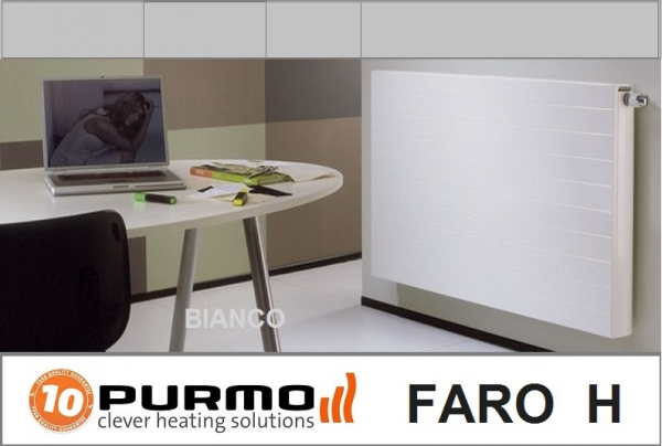 Radiator decorativ orizontal, alb, tip 21, L=750 x H=600, Purmo Faro H [1]