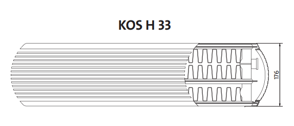 Radiator decorativ orizontal, alb, tip 33, L=750 x H=400, Purmo Kos H [5]