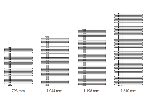 Radiator decorativ pentru baie, 600x1600, negru, Instal-Projekt Astro 60/160 [4]