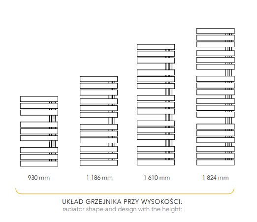 Radiator decorativ pentru baie, 600x900, negru, Instal-Projekt Nameless 60/90 [6]