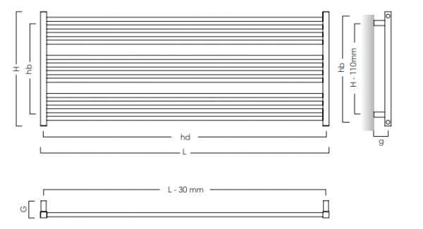 Radiator decorativ pentru baie, 1200x600, alb, Instal-Projekt Stick Level 120/60 [6]