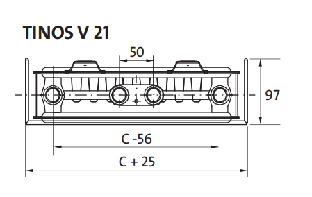 Radiator decorativ vertical, alb, tip 21, L=325 x H=1800, Purmo Tinos V [5]