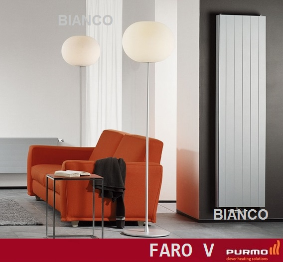 Radiator decorativ vertical, alb, tip 22, L=450 x H=1950, Purmo Faro V [2]