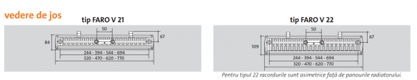 Radiator decorativ vertical, alb, tip 21, L=300 x H=1800, Purmo Faro V [4]