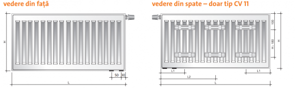 Radiator panou din otel cu ventil tip 33 300x2300 cu accesorii incluse Purmo Ventil Compact [8]