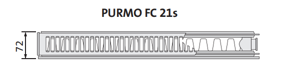 Radiator din otel, alb, tip 21s, L=900 x H=500, Purmo Plan Compact [5]