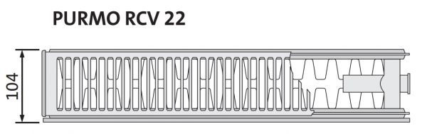 Radiator din otel, alb, tip 22, L=1000 x H=300, Purmo Ramo Ventil Compact [4]