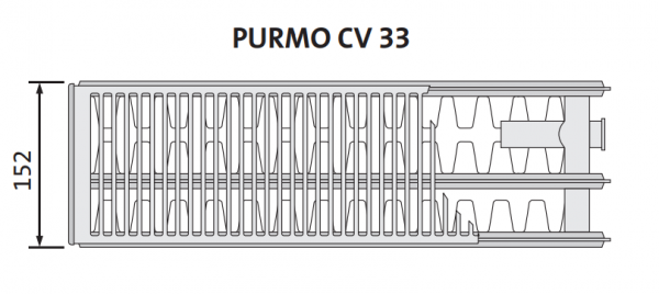 Radiator panou din otel cu ventil tip 33 300x2300 cu accesorii incluse Purmo Ventil Compact [6]