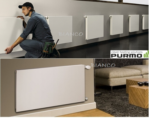 Radiator din otel, alb, tip 21s, L=900 x H=500, Purmo Plan Compact [3]