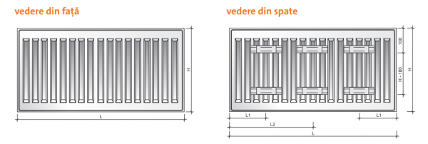 Radiator panou din otel tip 22 600 x 900 cu accesorii incluse Purmo Compact [3]