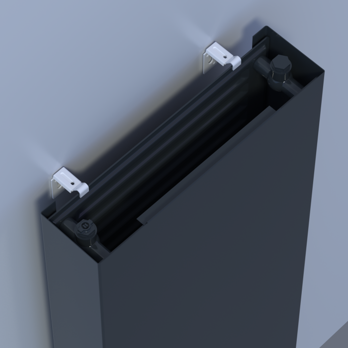 Radiator vertical din otel, tip 20 600 x 1800 negru, EURAD N20 [2]