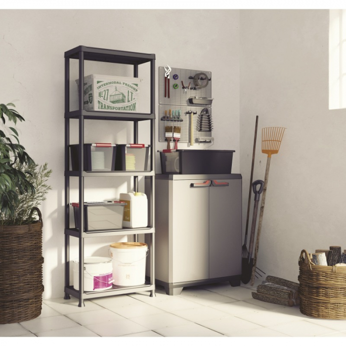 Raft depozitare 4 polite Keter Plus Shelf 60/4 - 80Kg 60x30x135cm [3]