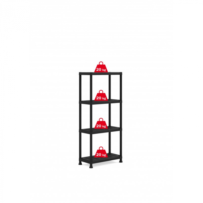 Raft depozitare 4 polite Keter Plus Shelf 60/4 - 80Kg 60x30x135cm [2]