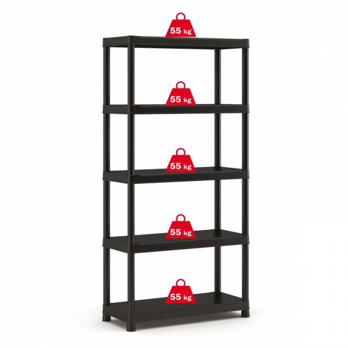 Raft depozitare 5 polite Keter Plus Shelf 90/40/5 - 275Kg 90x40x182cm [2]