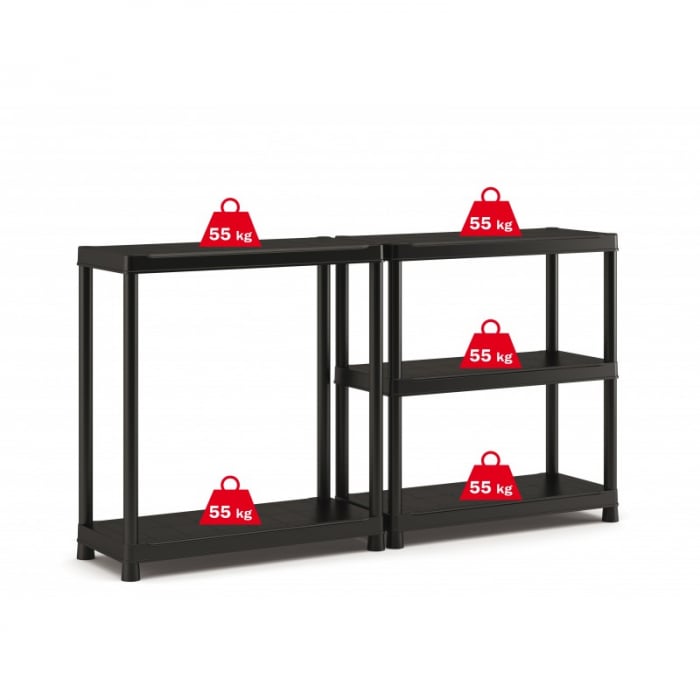 Raft depozitare 5 polite Keter Plus Shelf 90/40/5 - 275Kg 90x40x182cm [3]