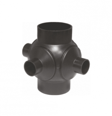 RAMIFICATIE SFERA PEHD 90° D.110 CU 3 DERIVATII D1. 56 - VALROM GAMA SafeKIT [1]