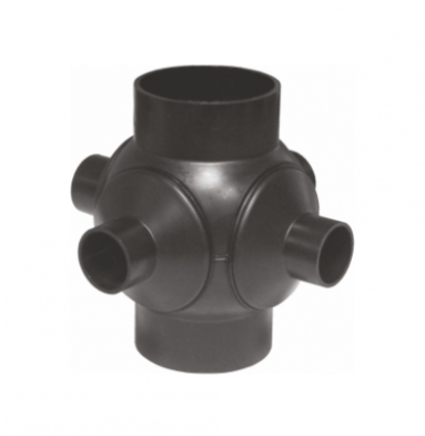 RAMIFICATIE SFERA PEHD 90° D.110 CU 4 DERIVATII D1. 50 - VALROM GAMA SafeKIT [1]