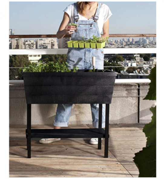 Rasadnita cu etajera, neagra, Keter Urban Bloomer XL [2]