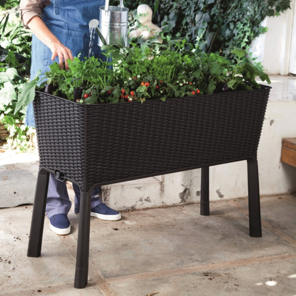 Ghiveci alungit, gri, 120 L, Keter Easy Grow [4]